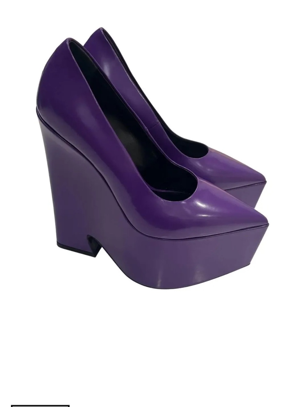 Versace Tempest Purple Platform Pointed-Toe Women's Pumps 38 fits like a us 8